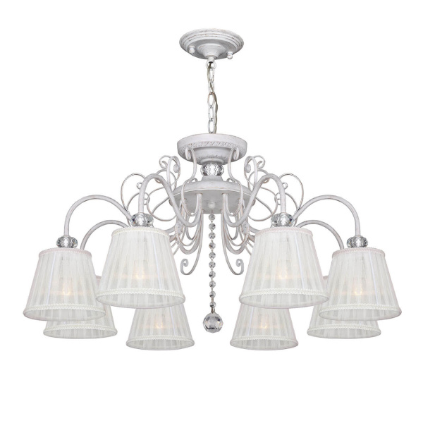 Люстра 2 в 1 подвесная/потолочная с хрусталем Amanda 2150-8PC