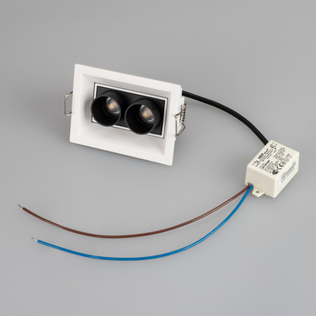 картинка Светильник встраиваемый LED MS-ORIENT-BUILT-TURN-TC-S67x90-5W Warm3000 (WH-BK, 30 deg, 230V) (Arlight, IP20 Металл, 5 лет) 031928 от магазина BTSvet