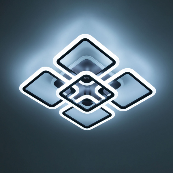 картинка Потолочная люстра светодиодная с управлением голосом и смартфоном с пультом регулировкой цветовой температуры и яркости Марсель CL232A155E RGB от магазина BTSvet