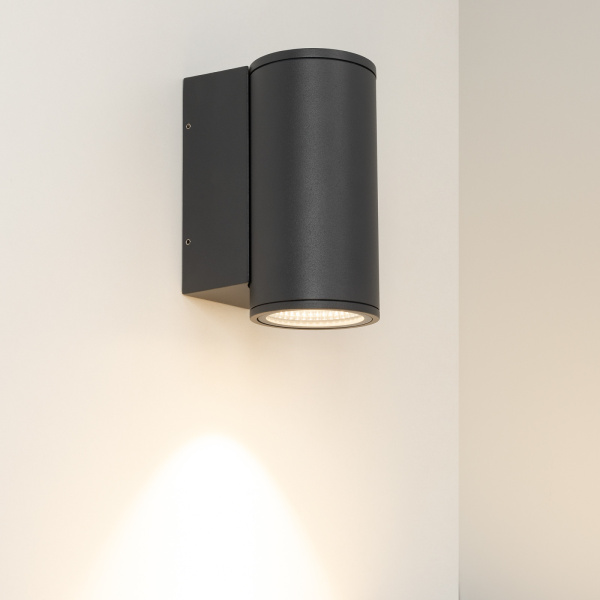 картинка Фасадный светильник светодиодный LGD-FORMA-WALL-R90-12W Warm3000 (GR, 44 deg, 230V) (Arlight, IP54 Металл, 3 года) 029976 от магазина BTSvet