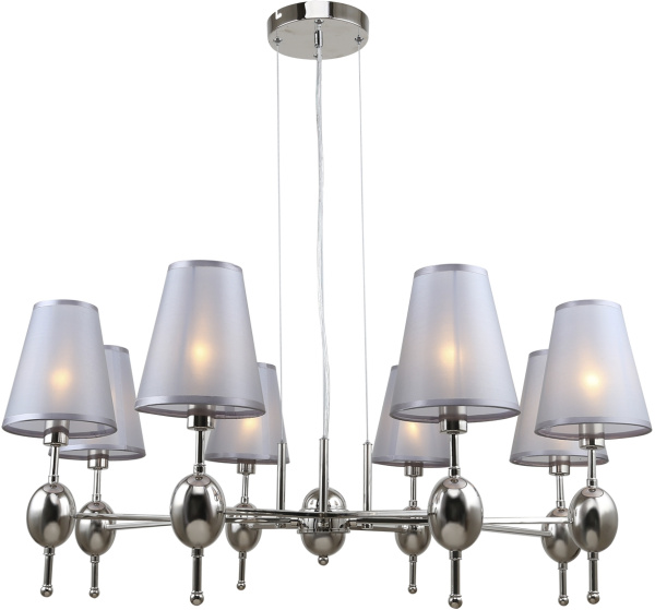 картинка Люстра подвесная Elegy 2106/8S E14*40W Nickel от магазина BTSvet