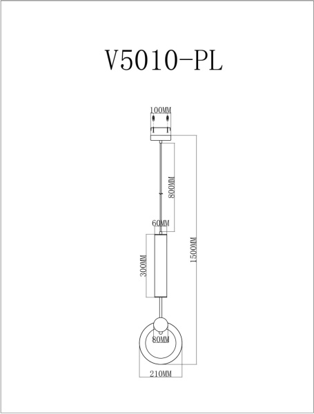 картинка Подвесной светильник светодиодный Richard V5010-PL от магазина BTSvet