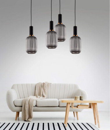 картинка Подвесной светильник Rico LDP 1218-1 GY+BK от магазина BTSvet