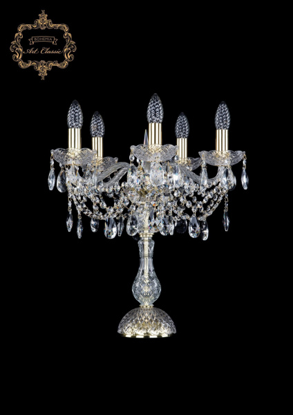 Хрустальная настольная лампа 12.21.5.141-45.Gd.Sp