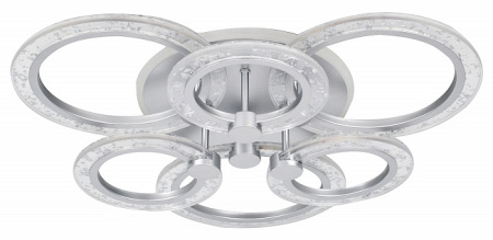 Потолочная люстра светодиодная с пультом регулировкой цветовой температуры и яркости ночным режимом и таймером 10225/6LED Silver RGB