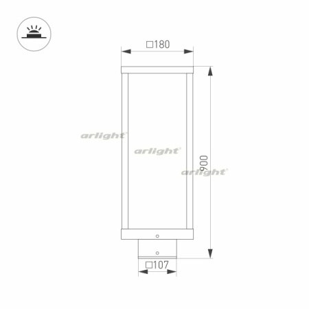 картинка Ландшафтный светильник наземный LGD-Path-Cub-H900B-12W Warm White (Arlight, IP54 Металл, 3 года) 021805 от магазина BTSvet