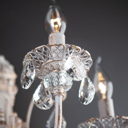 картинка Бра 3305/3 белый с золотом/прозрачный хрусталь Strotskis от магазина BTSvet