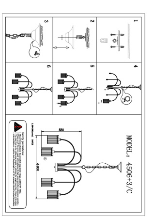 картинка Подвесная люстра 4506+3/C chrome от магазина BTSvet