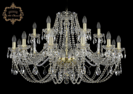 Хрустальная подвесная люстра 11.21.12+6.360.Gd.Sp