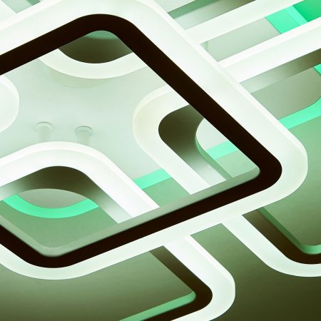 картинка Потолочная люстра светодиодная с пультом и управлением смартфоном регулировкой цветовой температуры и яркости RGB Марсель Смарт CL232A150E от магазина BTSvet