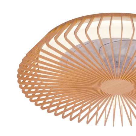 картинка Потолочный светильник светодиодный диммируемый с вентилятором и пультом свето-шумовым датчиком управлением смартфоном и регулировкой цветовой температуры Himalaya 7128 от магазина BTSvet
