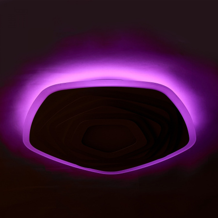 картинка Потолочный светильник светодиодный с пультом и управлением смартфоном регулировкой яркости и цветовой температуры таймером Триест Смарт CL737A54E RGB от магазина BTSvet