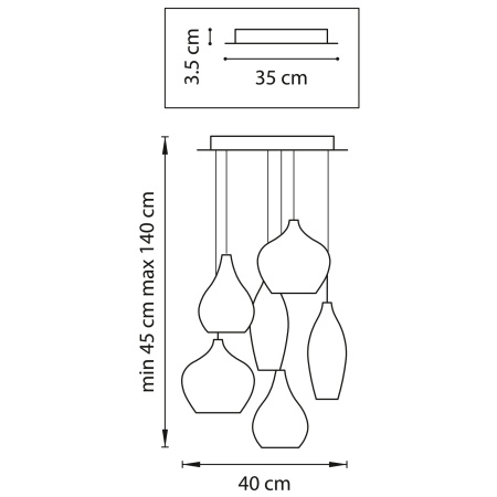 картинка Каскадный подвесной светильник SIMPLE LIGHT 803060 от магазина BTSvet