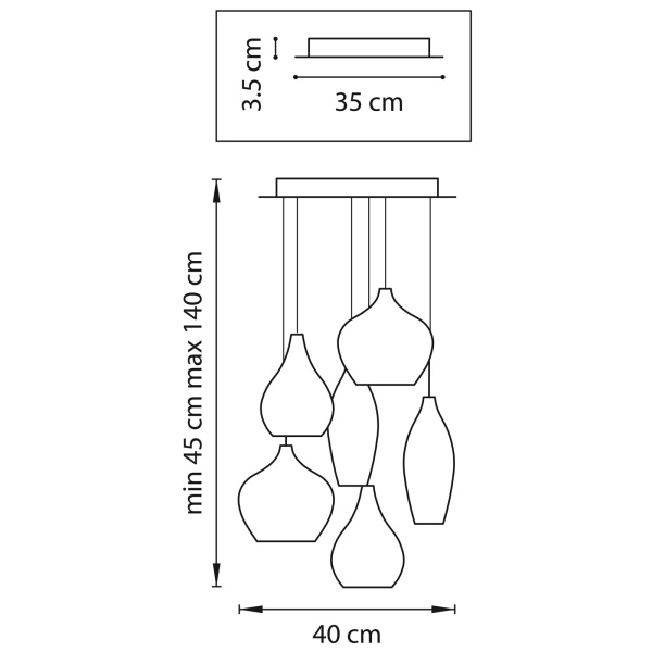картинка Каскадный подвесной светильник SIMPLE LIGHT 803060 от магазина BTSvet