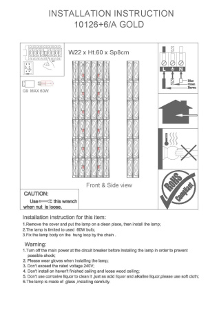 картинка Настенный светильник хрустальный 10126+6/A gold от магазина BTSvet