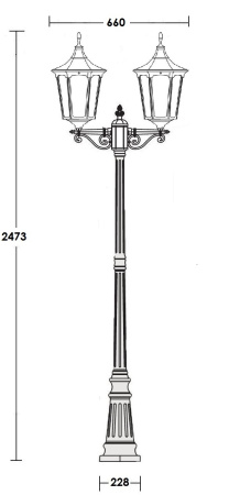 картинка Наземный фонарь ALBORG L 79709LA Bl от магазина BTSvet