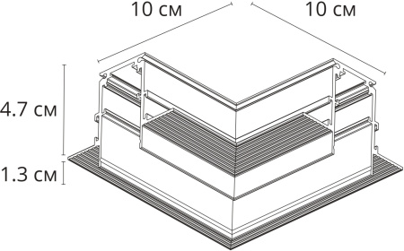 картинка Коннектор угловой для встраиваемого магнитного шинопровода Linea-Accessories A487706 от магазина BTSvet