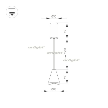 картинка Подвесной светильник LED SP-ELEMENTA-CONE-R83-9W Day4000 (WH, 39 deg, 230V) (Arlight, IP40 Металл, 3 года) 032773 от магазина BTSvet