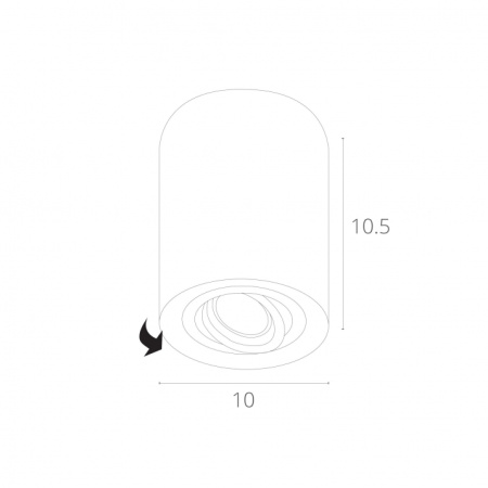 картинка Накладной светильник Falcon A5645PL-1WH от магазина BTSvet