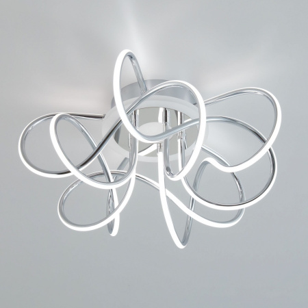 картинка Потолочная люстра светодиодная с пультом управлением смартфоном и голосом регулировкой цветовой температуры и яркости Джемини Смарт CL229A151E RGB от магазина BTSvet