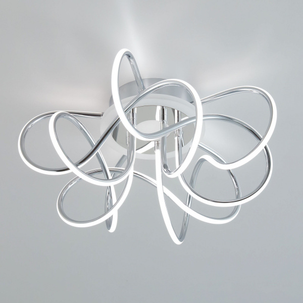 картинка Потолочная люстра светодиодная с пультом управлением смартфоном и голосом регулировкой цветовой температуры и яркости Джемини Смарт CL229A151E RGB от магазина BTSvet