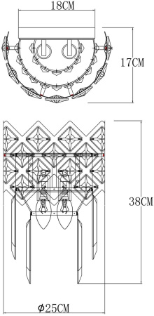 картинка Бра хрустальное Wezen A1006AP-2CC от магазина BTSvet
