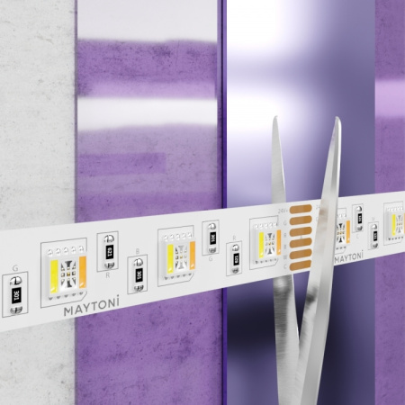 картинка Светодиодная лента 24В 5050 21Вт/м RGB-MIX 5м IP20 Black арт.20039 от магазина BTSvet