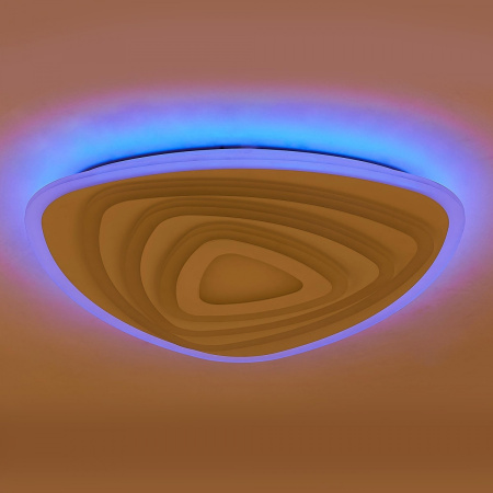 картинка Потолочный светильник светодиодный с пультом и управлением смартфоном регулировкой яркости и цветовой температуры таймером Триест Смарт CL737A34E RGB от магазина BTSvet