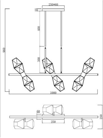 картинка Потолочная люстра на штанге Coctail time MOD325PL-06G от магазина BTSvet