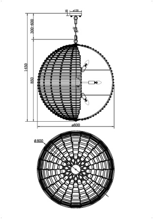 картинка Подвесной светильник хрустальный Palla  MOD092PL-12CH от магазина BTSvet