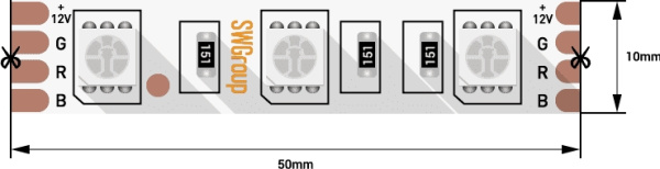 Светодиодная лента SWG560-12-14.4-RGB-M