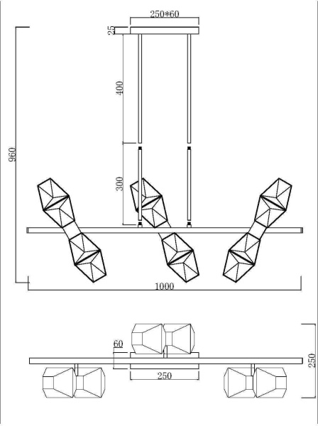 картинка Потолочная люстра на штанге Coctail time MOD325PL-06G от магазина BTSvet