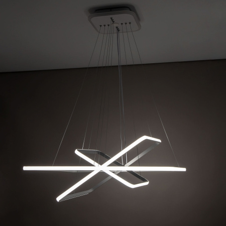 картинка Умная подвесная люстра Белая Неон Смарт CL731AK110E от магазина BTSvet