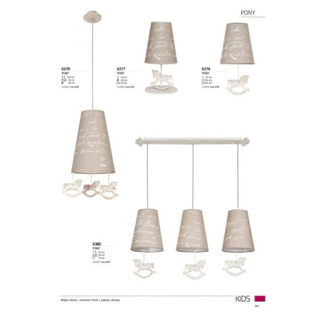 картинка Детская подвесная люстра Pony 6380 от магазина BTSvet