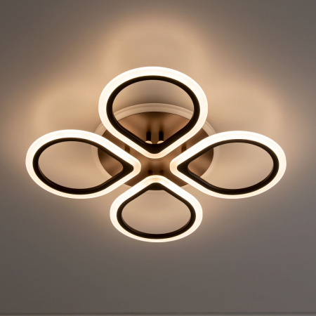 картинка Потолочная люстра светодиодная с управлением голосом и смартфоном с пультом регулировкой цветовой температуры и яркости Транай CL235A145E RGB от магазина BTSvet