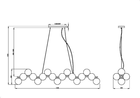 картинка Подвесной светильник Dallas MOD547PL-25BS от магазина BTSvet