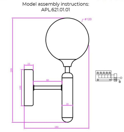 картинка Бра светодиодное Ewelina APL.621.01.01 от магазина BTSvet