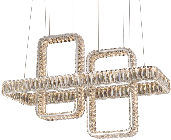 Подвесной светильник хрустальный светодиодный 8232+2/S chrome