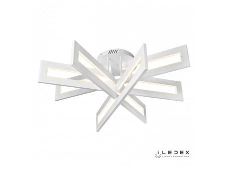 картинка Потолочная люстра светодиодная диммируемая с пультом Stalker 9082-R800-X 128W WH от магазина BTSvet