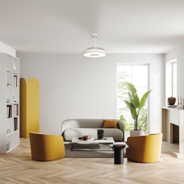 картинка Потолочная люстра светодиодная с вентилятором Mantra Coin 8216 от магазина BTSvet