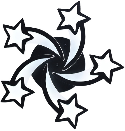 картинка Потолочная люстра светодиодная с управлением смартфоном и пультом регулировкой цветовой температурой и яркости ночным режимом и таймером INNOVATION STYLE 83018 BLACK от магазина BTSvet