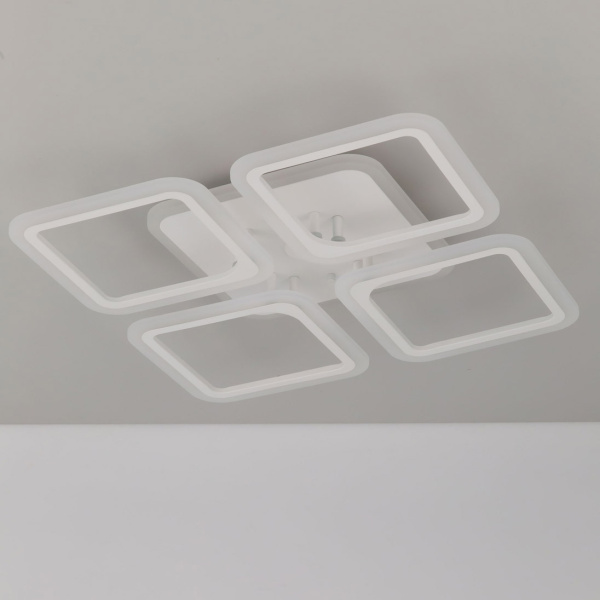 картинка Потолочная люстра светодиодная с пультом и управлением смартфоном регулировкой цветовой температуры и яркости RGB Марсель Смарт CL232A140E от магазина BTSvet