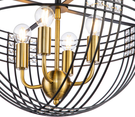 картинка Люстра потолочная на штанге Fresco V000104 (10001/4C Black) от магазина BTSvet