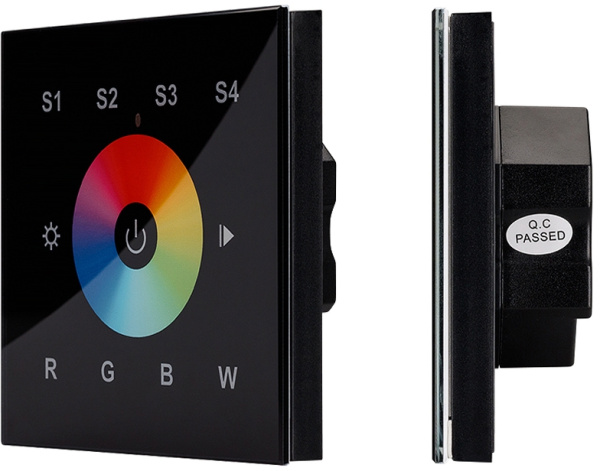 Панель Sens SR-2820B-AC-RF-IN Black (220V,RGBW,1 зона) (Arlight, IP20 Пластик, 3 года) 021037