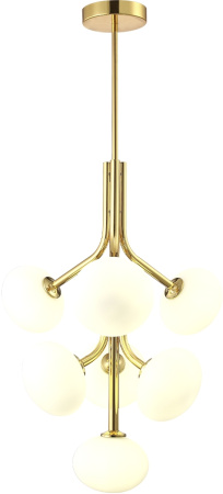 картинка Потолочная люстра на штанге Alicia SP7 Gold/White от магазина BTSvet