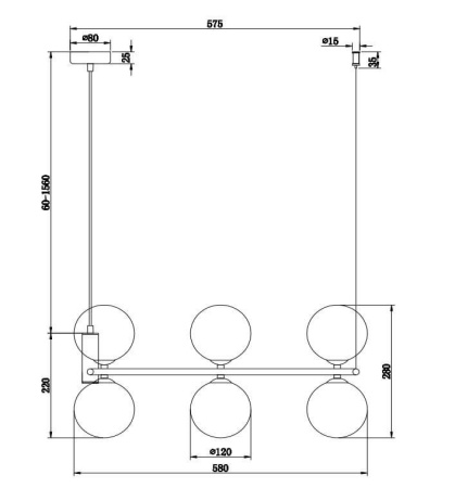 картинка Подвесной светильник Ring MOD013PL-06B от магазина BTSvet