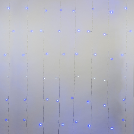 картинка Занавес светодиодный с эффектом мерцания. 3х2м. Соединяемый. 240 светодиодов. Белый и синий свет. ULD-C3020-240/TTK BLUE-WHITE IP44 от магазина BTSvet