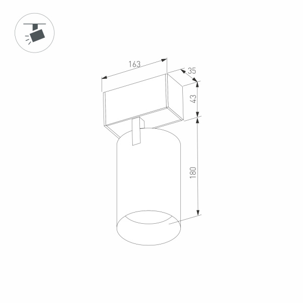 картинка Трековый светильник светодиодный MAG-SPOT-45-R65-18W Day4000 (BK, 36 deg, 24V) (Arlight, IP20 Металл, 3 года) 033086 от магазина BTSvet