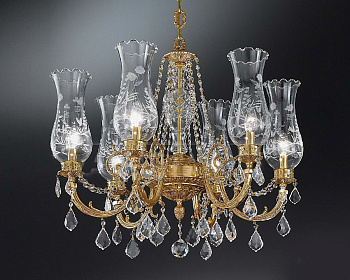 Подвесная люстра 865/6 с хрусталем