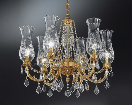 Подвесная люстра 865/6 с хрусталем